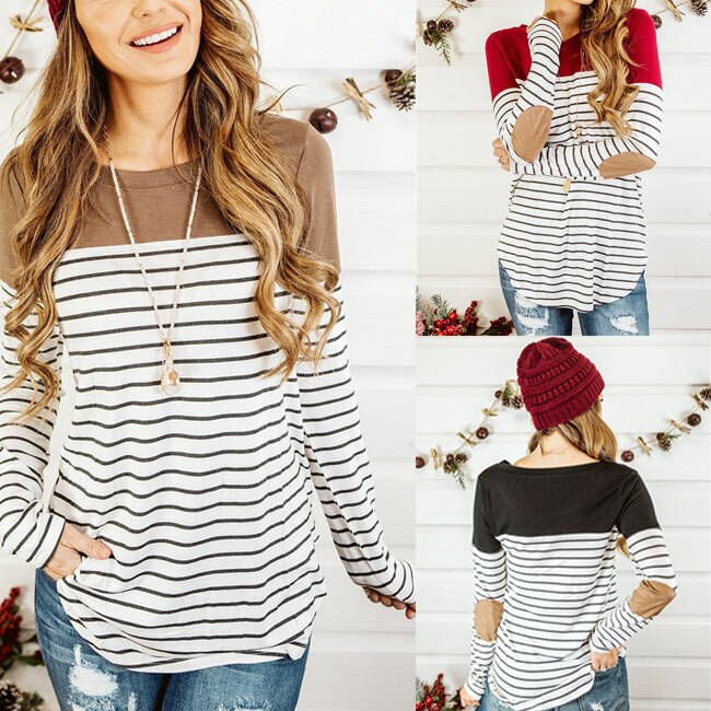 Casual Womens Pregnant Maternity Clothes Nursing Tops Breastfeeding T-Shirt Pregnancy Maternity Breastfeeding Striped